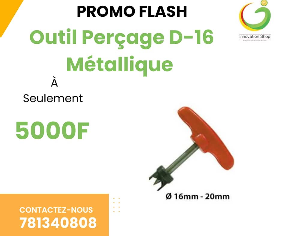 Outil Perçage D-16 Métallique
