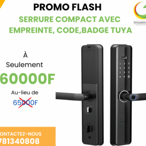 SERRURE COMPACT AVEC EMPREINTE CODE, BADGE , TUYA